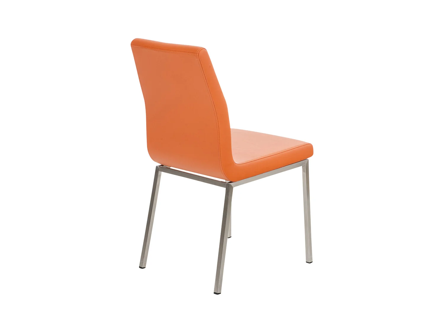 Lot de 2  chaise salle à manger - Similicuir - Orange - Colmar