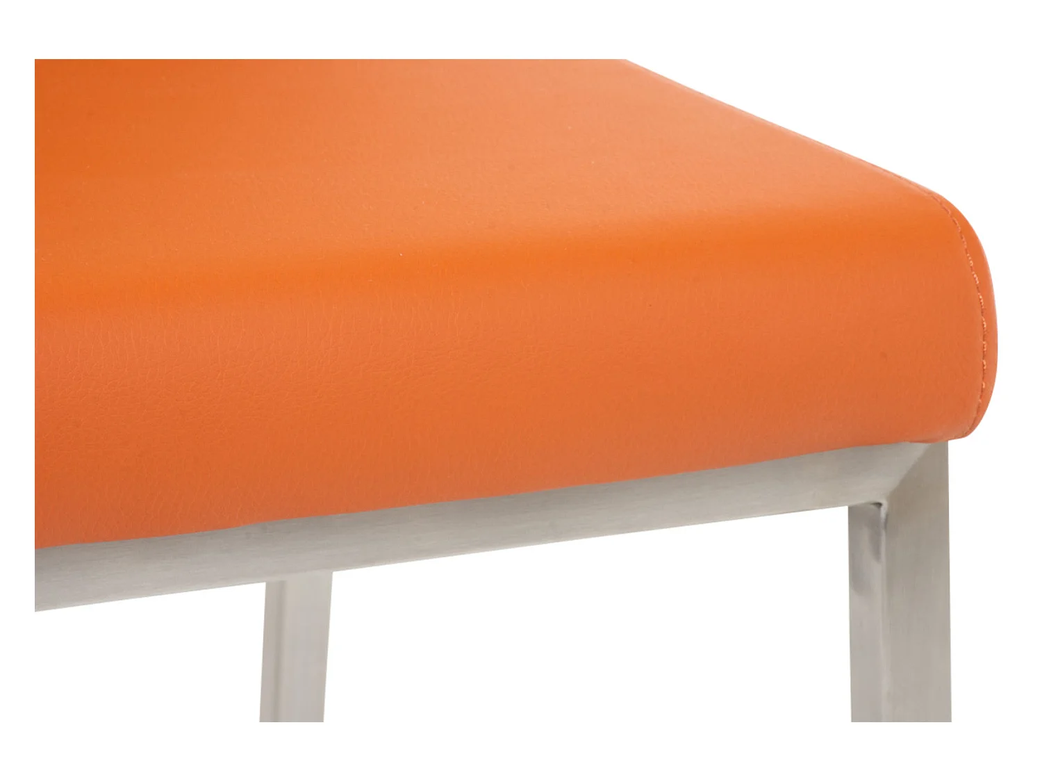 Lot de 2  chaise salle à manger - Similicuir - Orange - Colmar