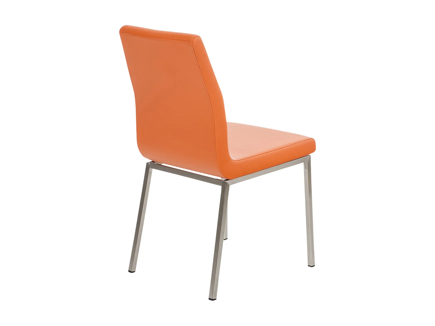 Lot de 2  chaise salle à manger - Similicuir - Orange - Colmar