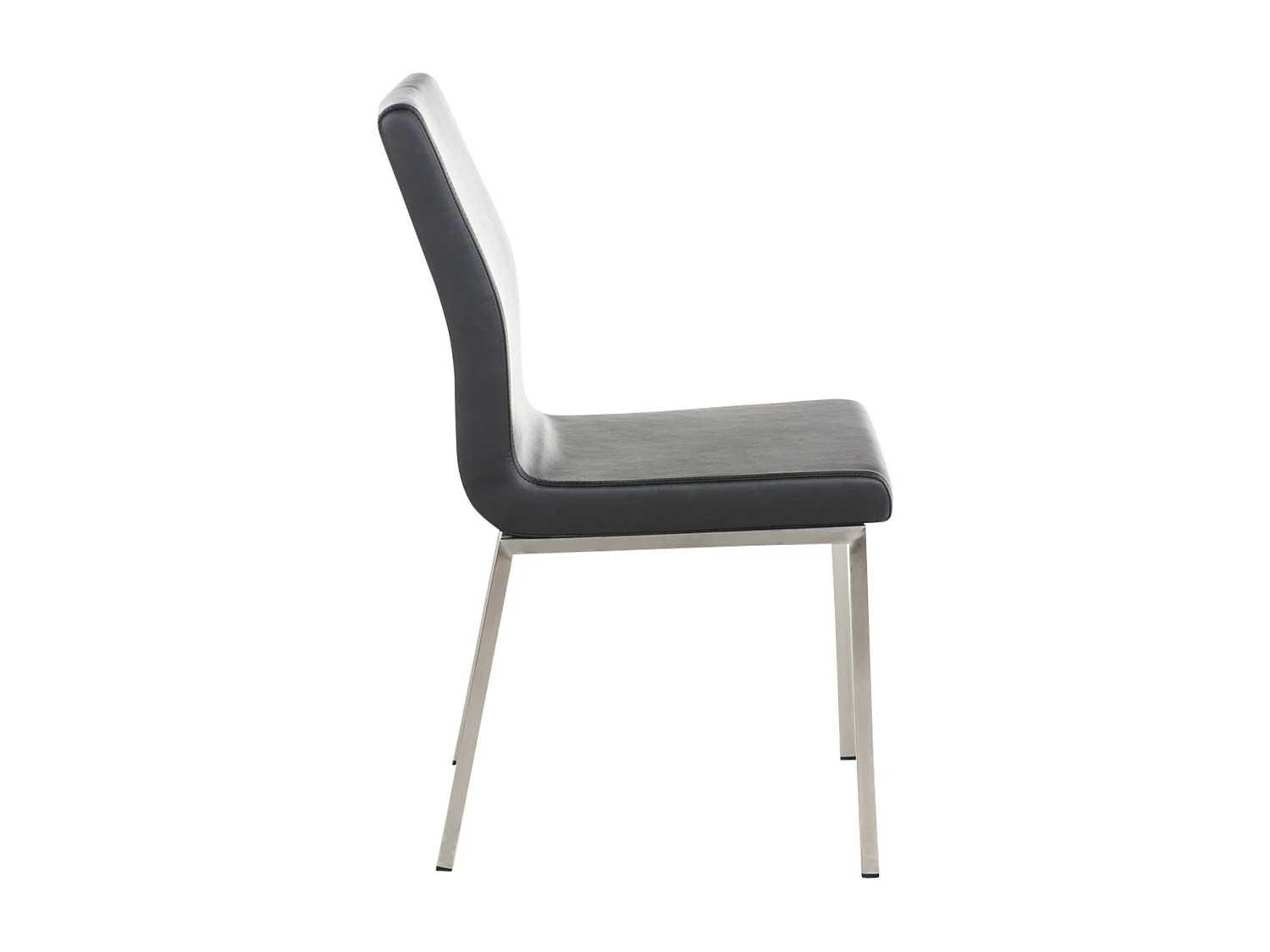 Lot de 2  chaise salle à manger - Similicuir - Noir - Colmar