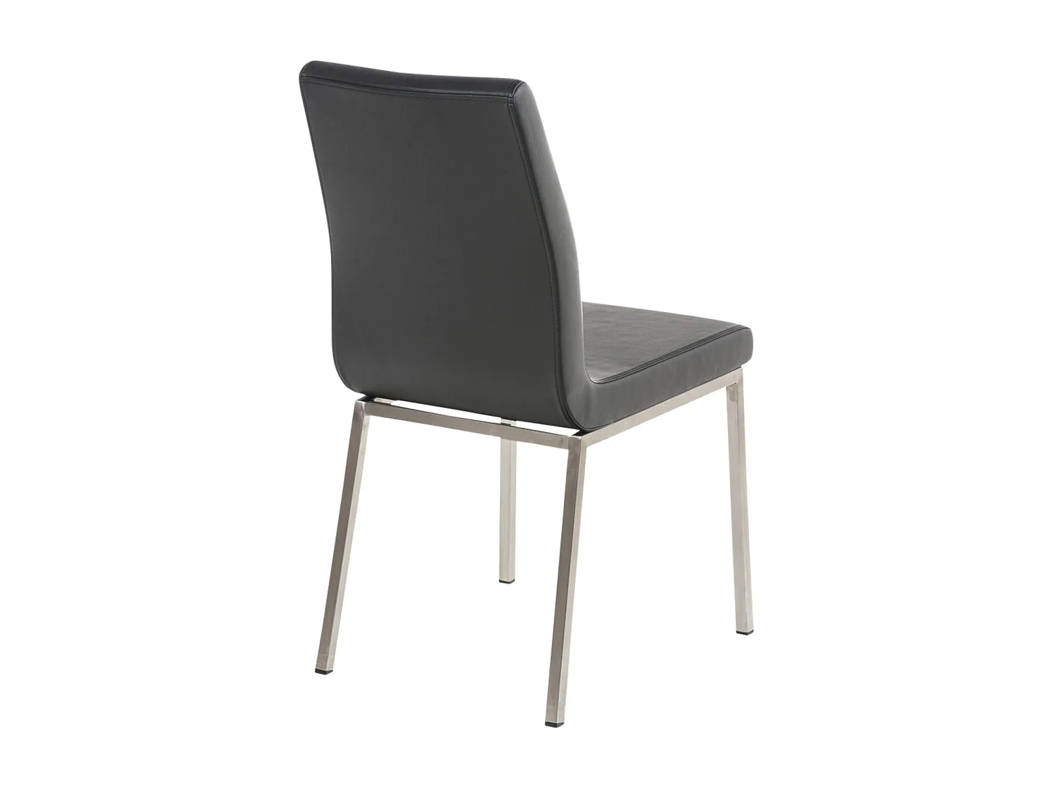 Lot de 2  chaise salle à manger - Similicuir - Noir - Colmar