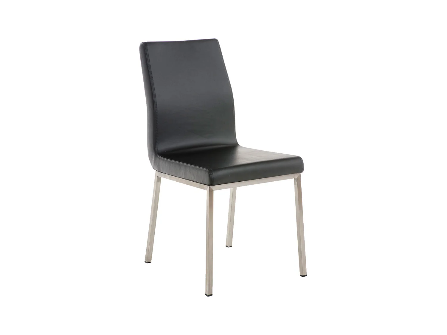 Set De 2  Silla de comedor - Simil cuero - Negro - Colmar