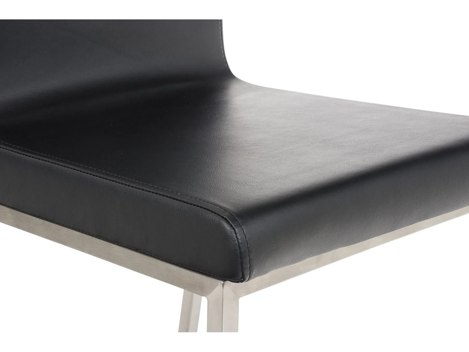 Lot de 2  chaise salle à manger - Similicuir - Noir - Colmar