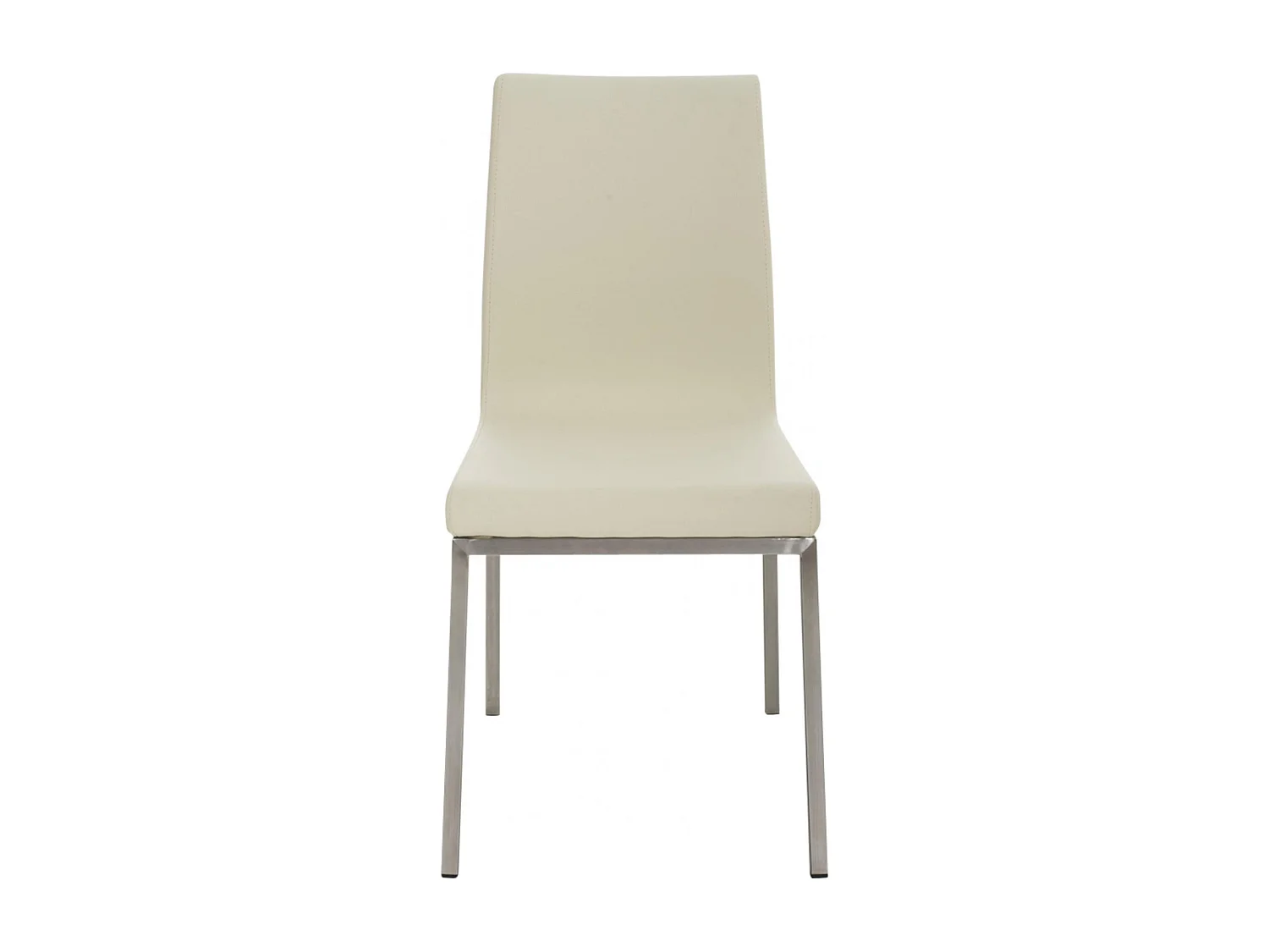 Lot de 2  chaise salle à manger - Similicuir - Crème - Colmar