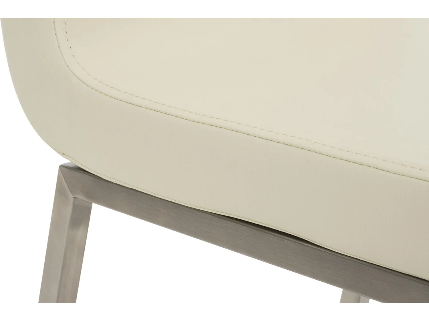 Lot de 2  chaise salle à manger - Similicuir - Crème - Colmar