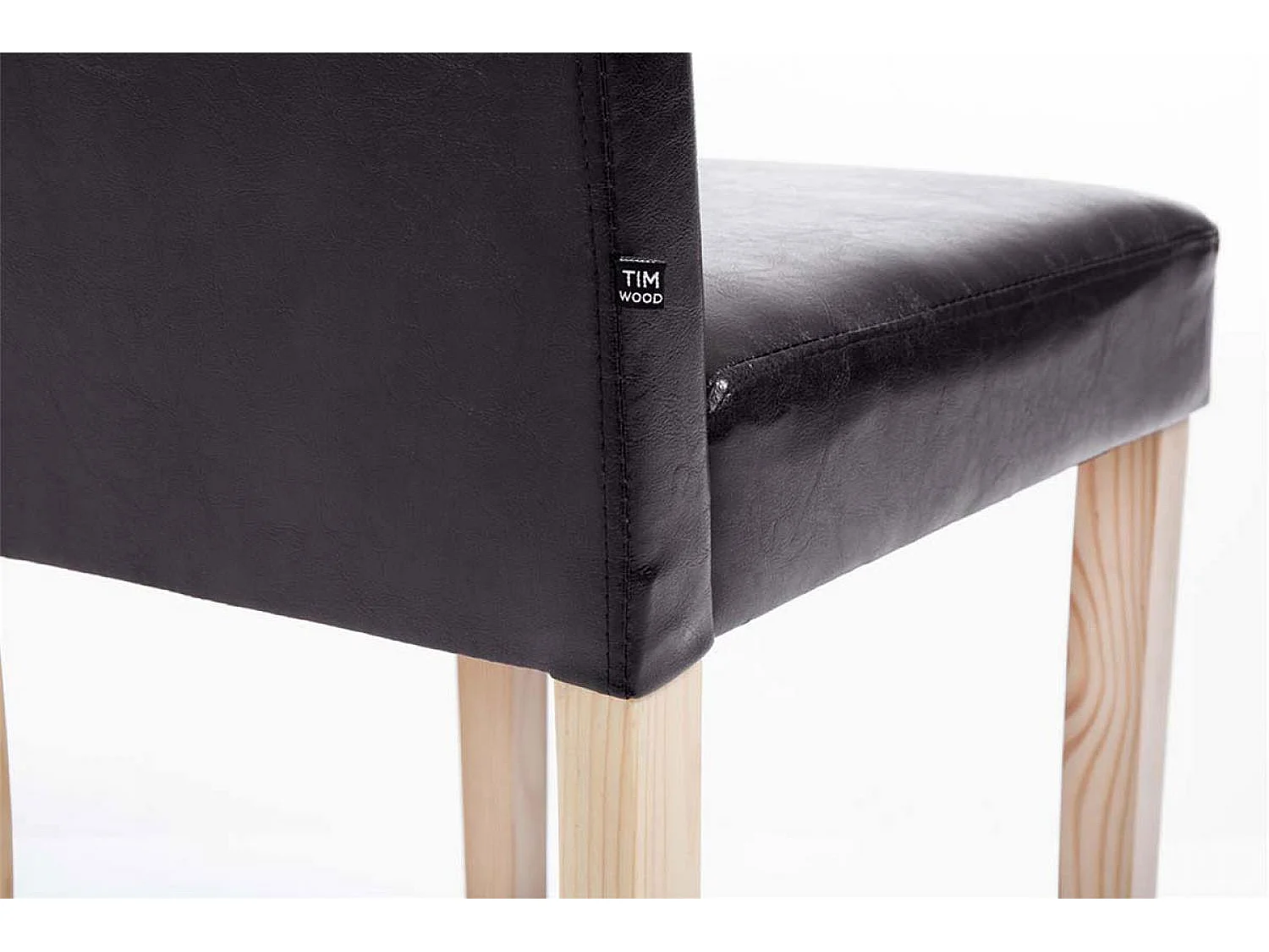 chaise salle à manger - Similicuir & Nature - Marron - Ina