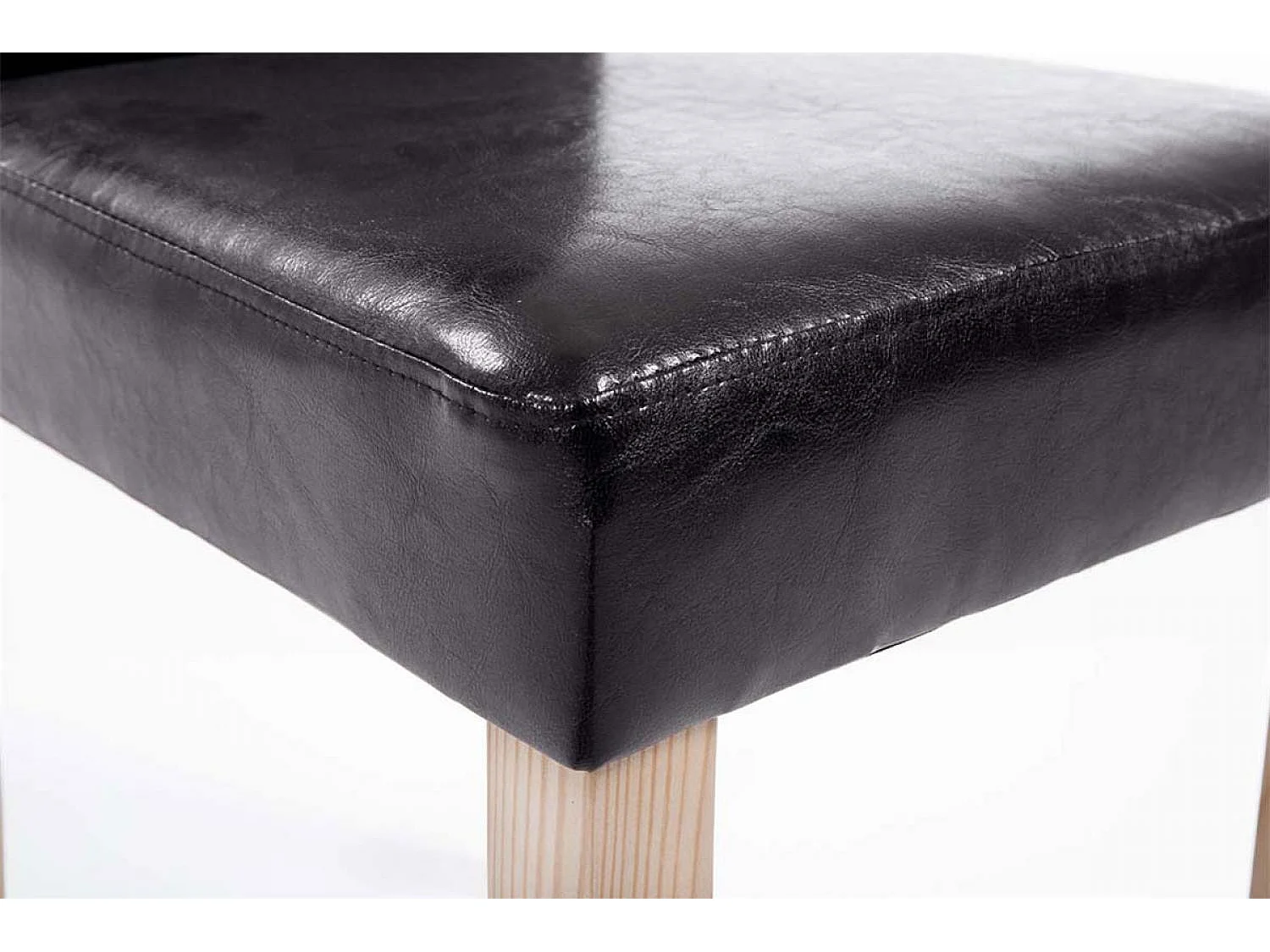 chaise salle à manger - Similicuir & Nature - Marron - Ina