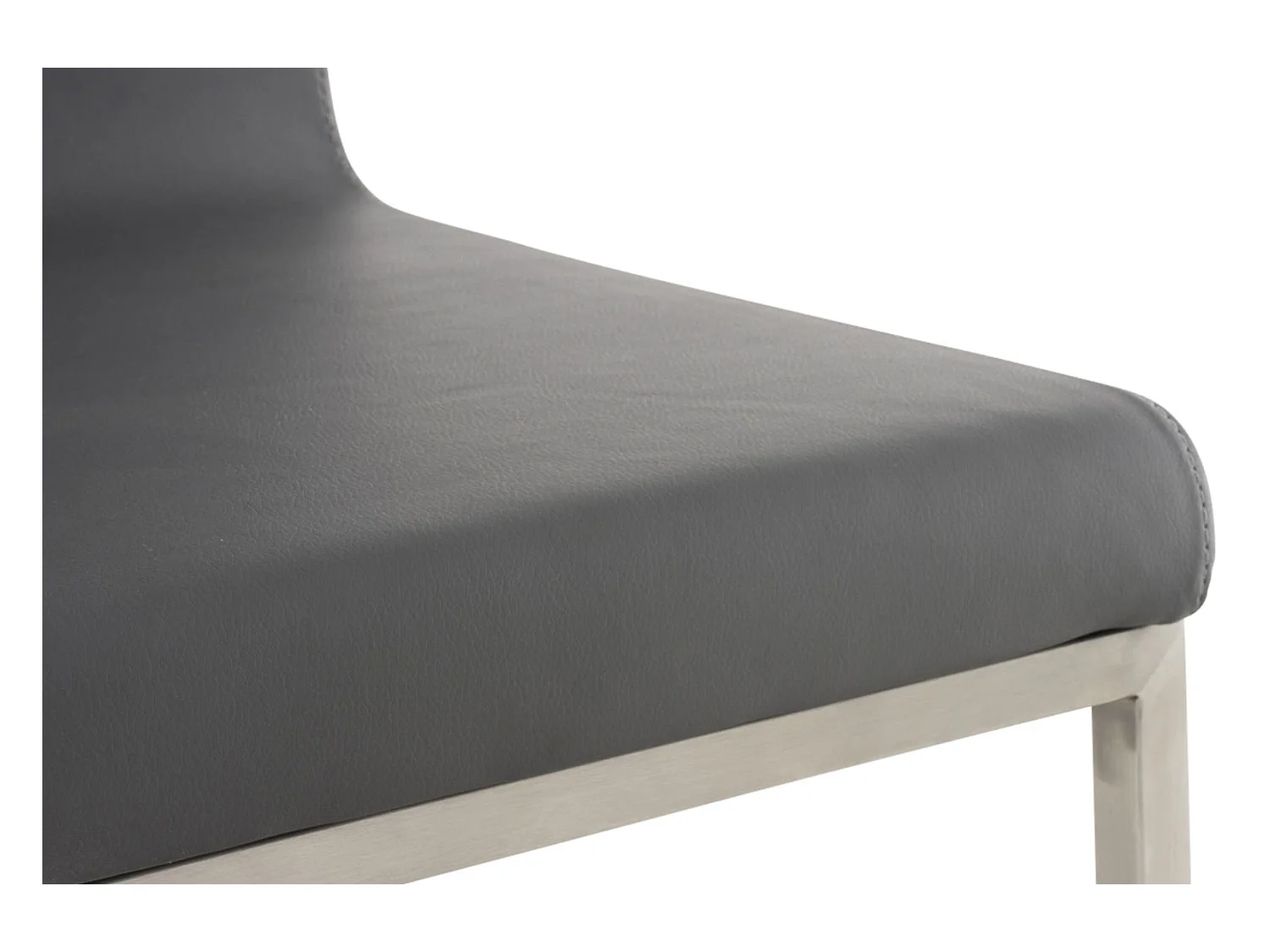 Lot de 2  chaise salle à manger - Similicuir - Gris - Colmar