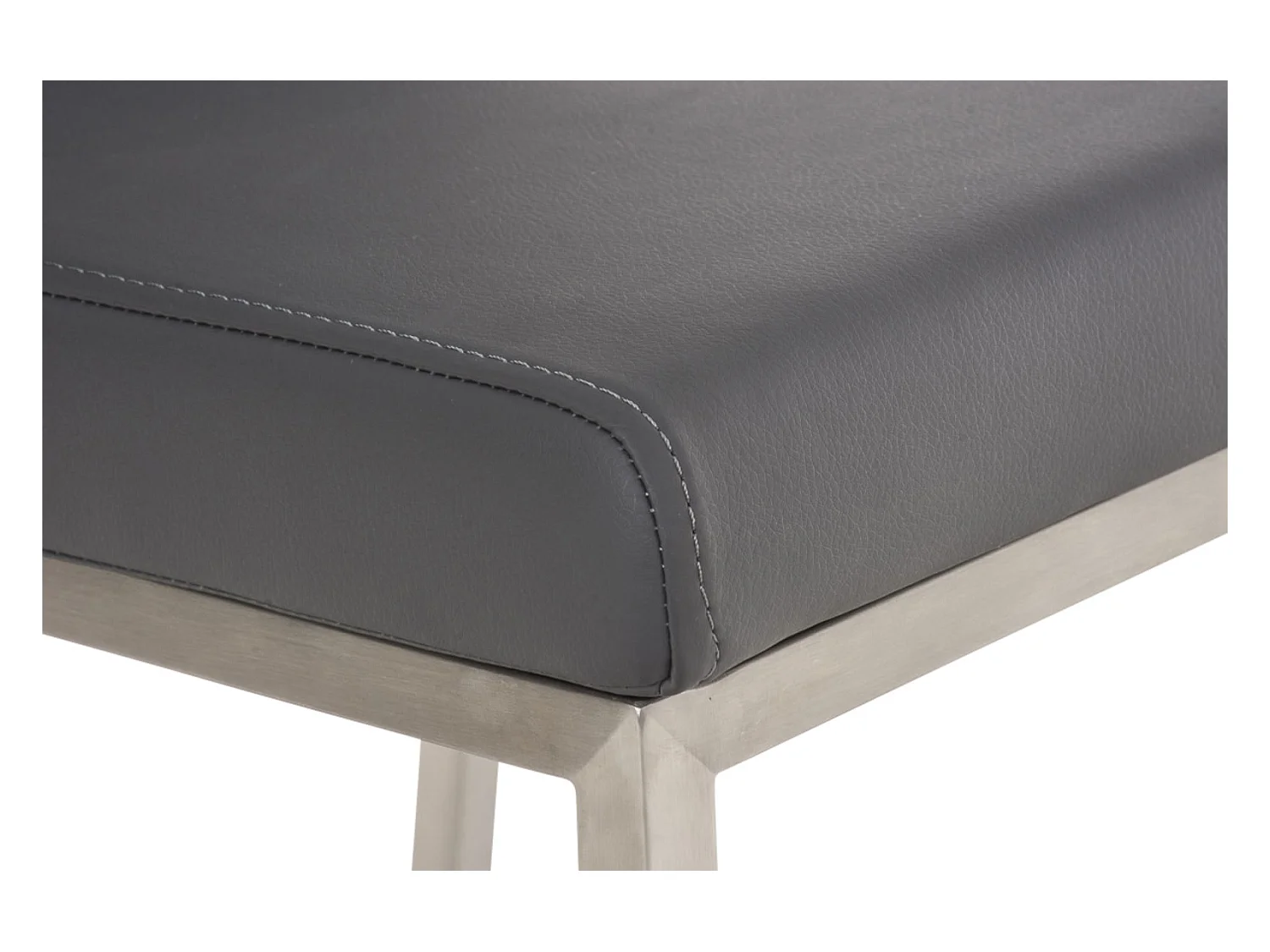 Lot de 2  chaise salle à manger - Similicuir - Gris - Colmar