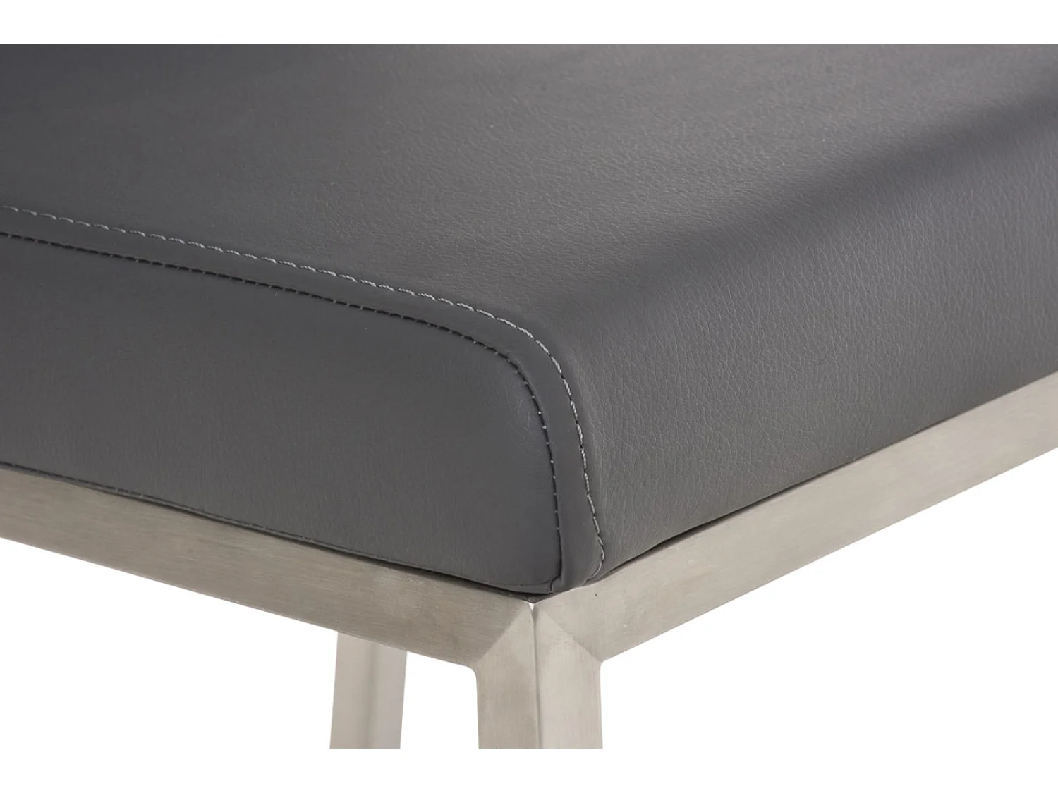 Lot de 2  chaise salle à manger - Similicuir - Gris - Colmar