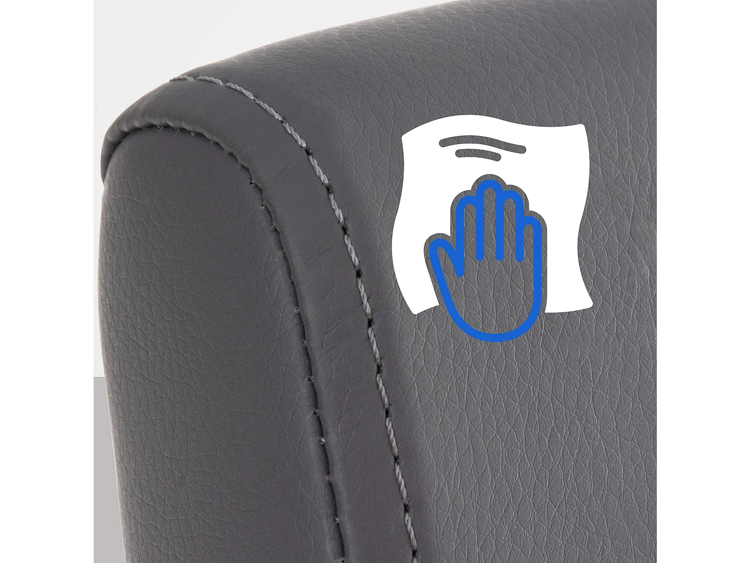 Eetkamerstoelen - Kunstleer - grijs - Colmar