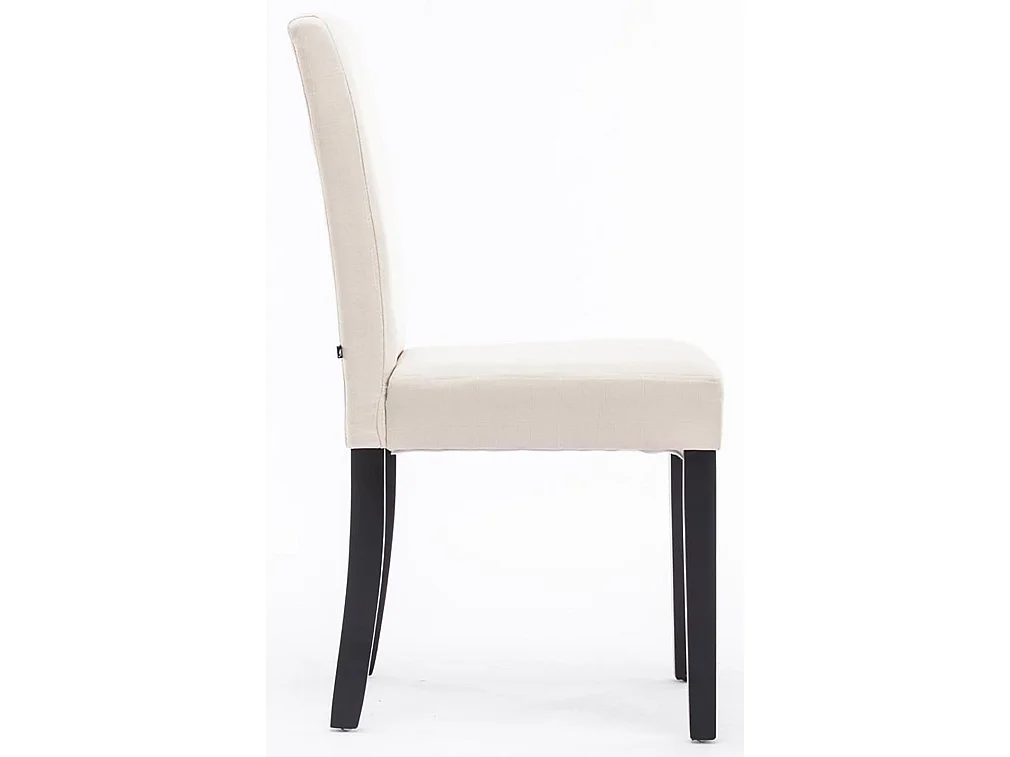 chaise salle à manger - Tissu & Bois - Crème - Ina