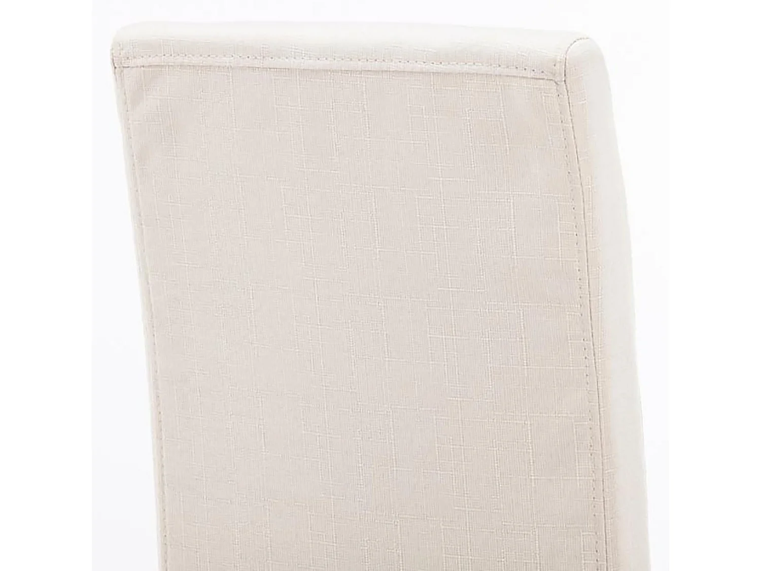 chaise salle à manger - Tissu & Bois - Crème - Ina