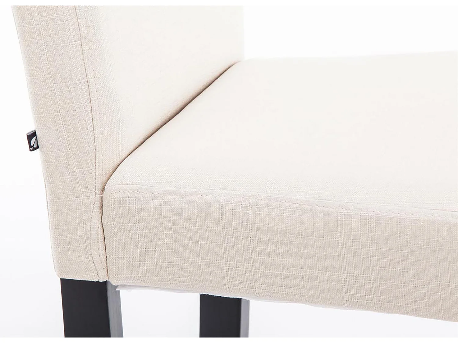 chaise salle à manger - Tissu & Bois - Crème - Ina