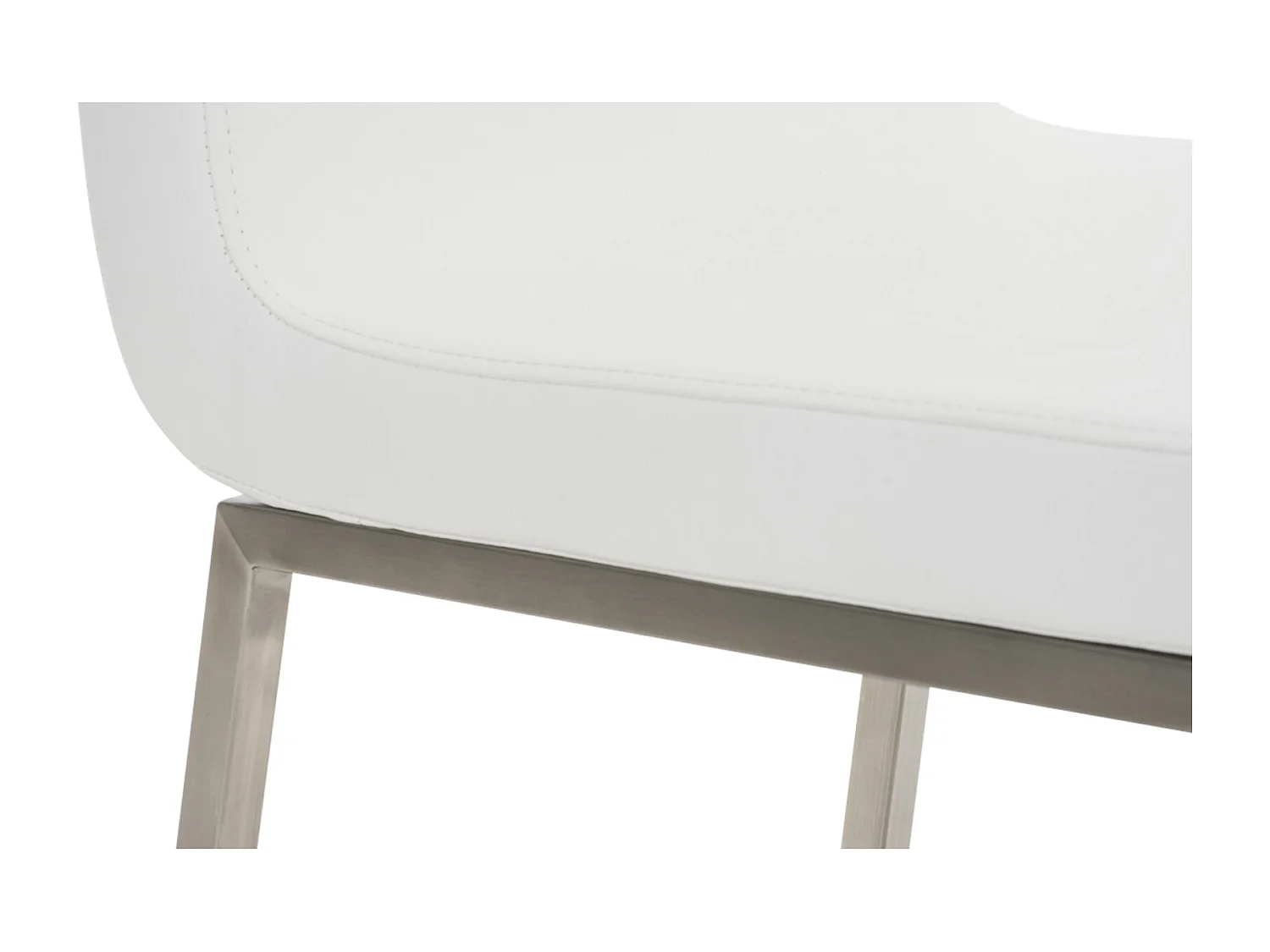 Set van 2  Eetkamerstoelen - Kunstleer - wit - Colmar