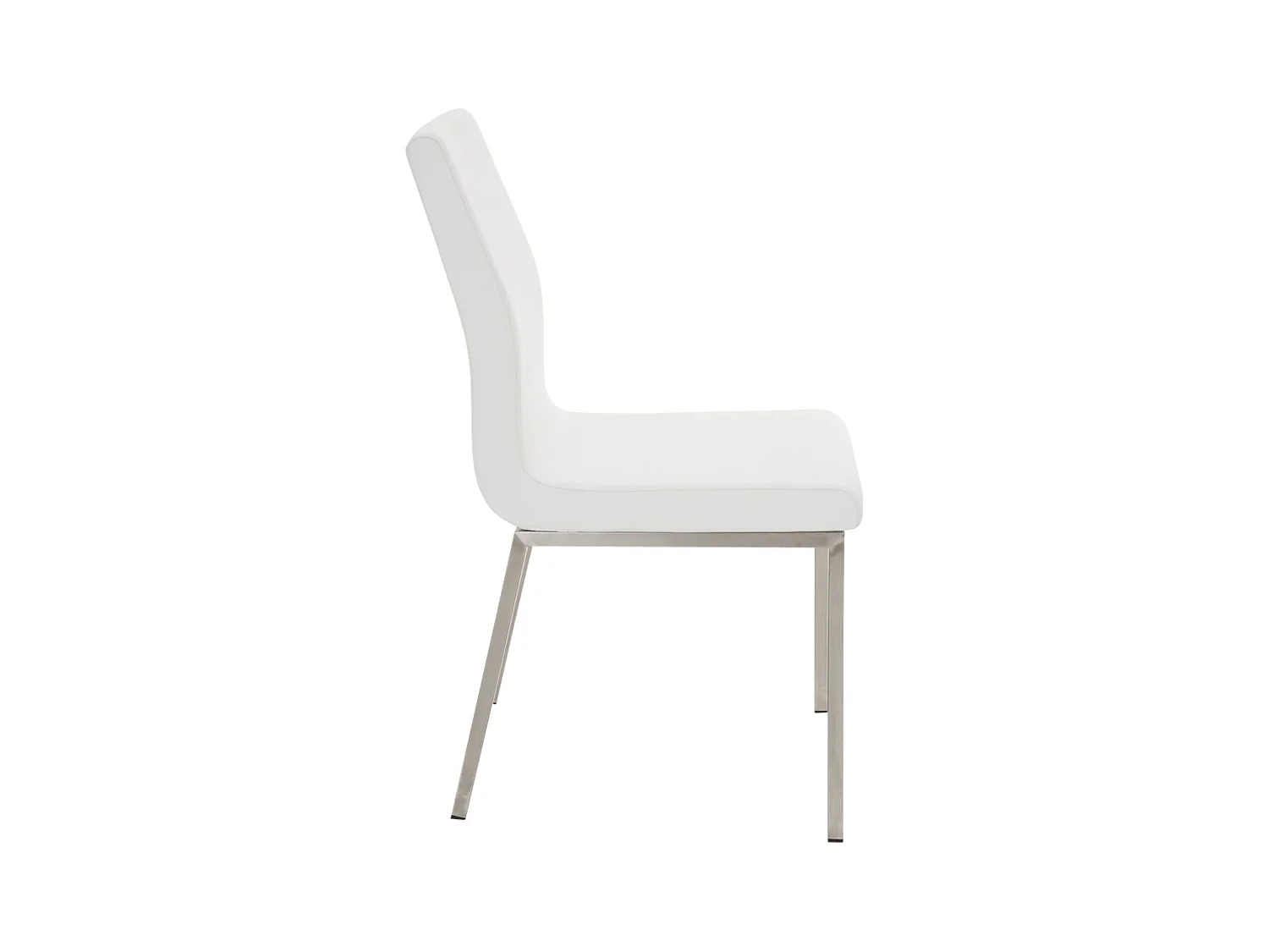 Lot de 2  chaise salle à manger - Similicuir - Blanc - Colmar