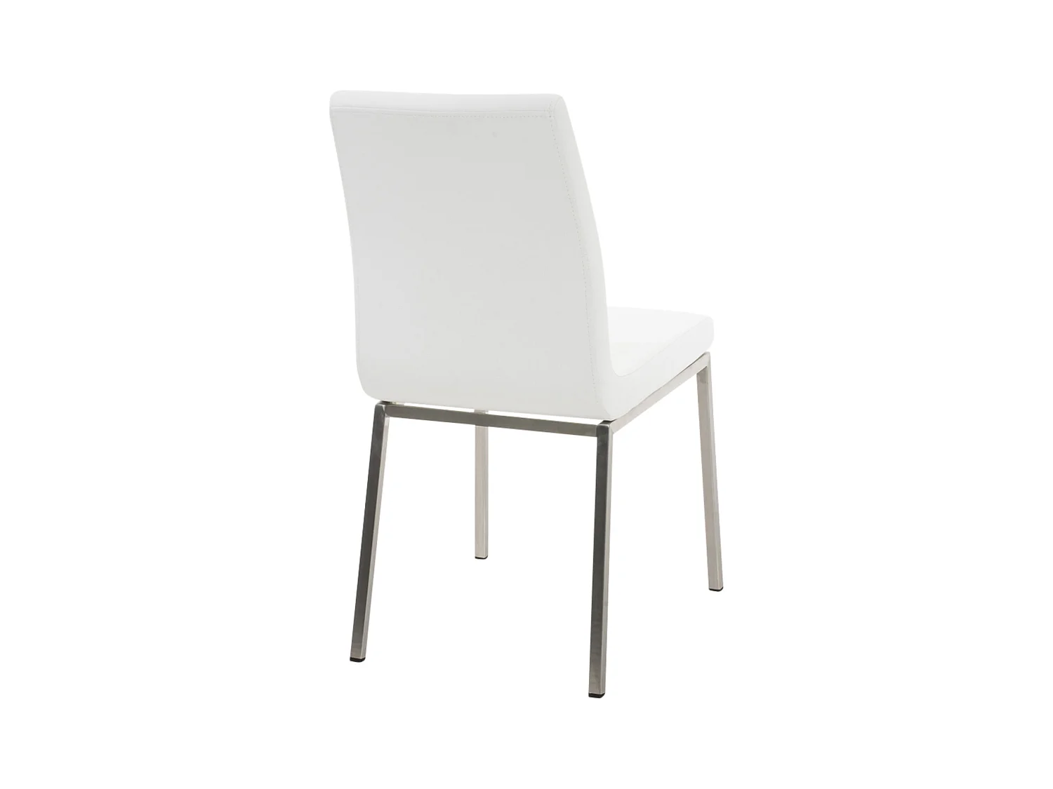Lot de 2  chaise salle à manger - Similicuir - Blanc - Colmar