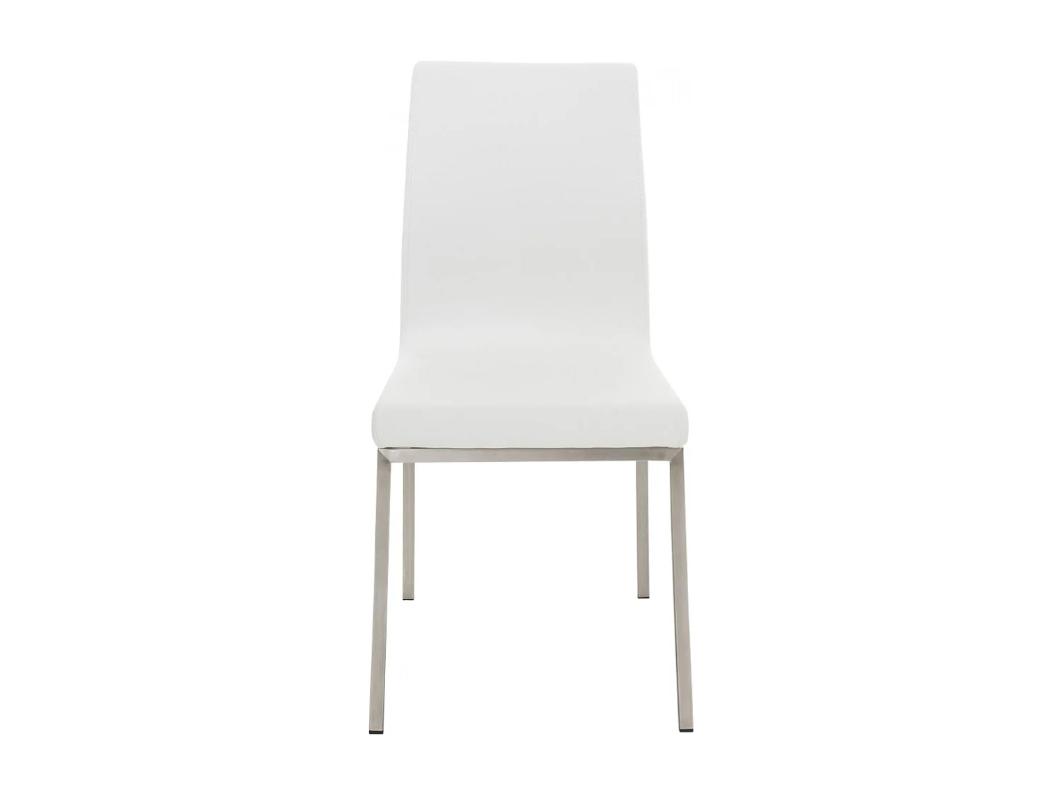 Lot de 2  chaise salle à manger - Similicuir - Blanc - Colmar