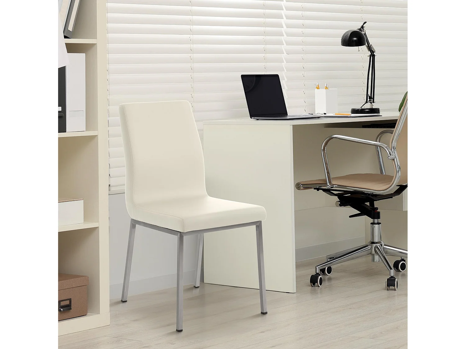 Eetkamerstoelen - Kunstleer - creme - Colmar