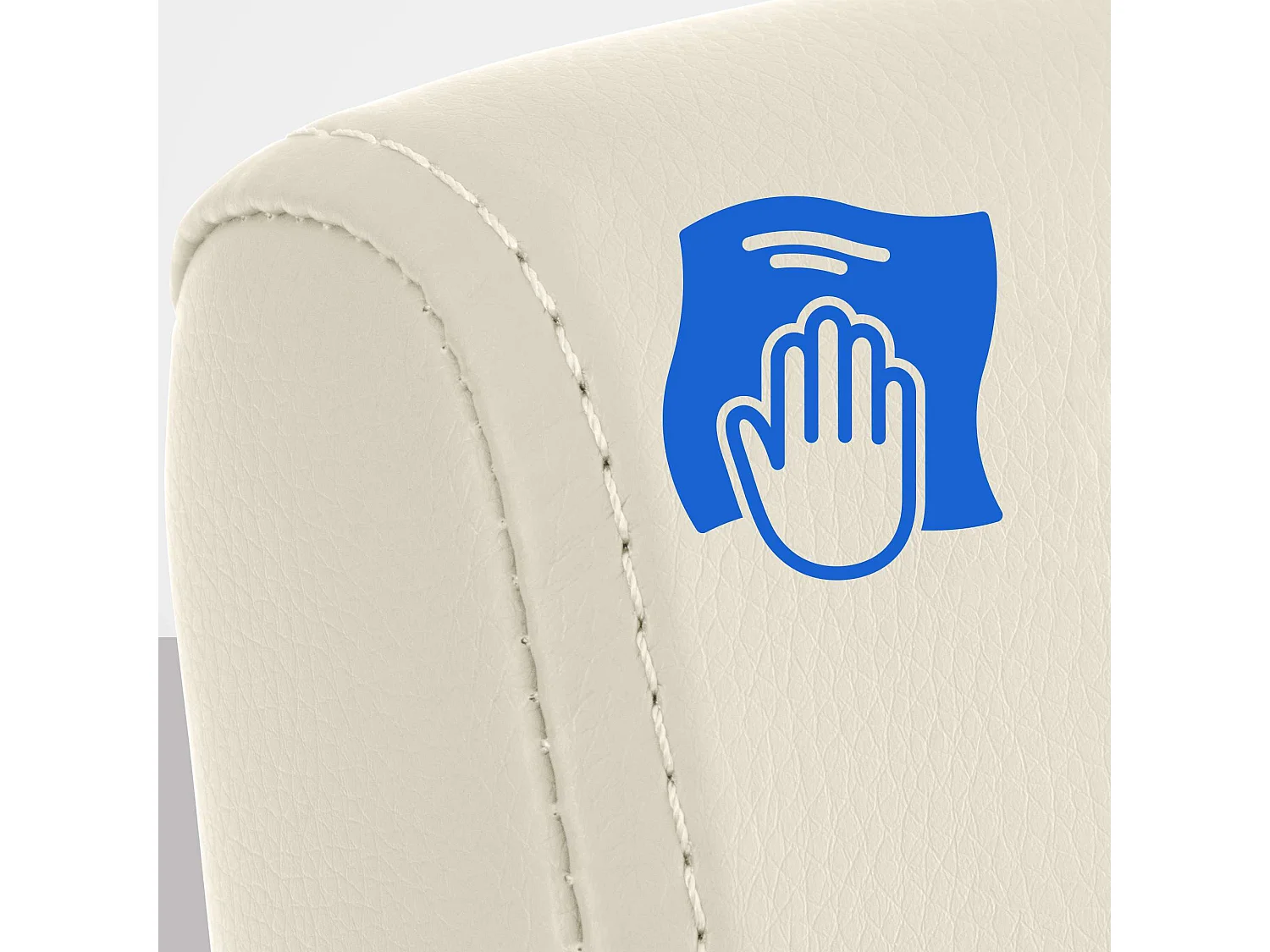 Eetkamerstoelen - Kunstleer - creme - Colmar