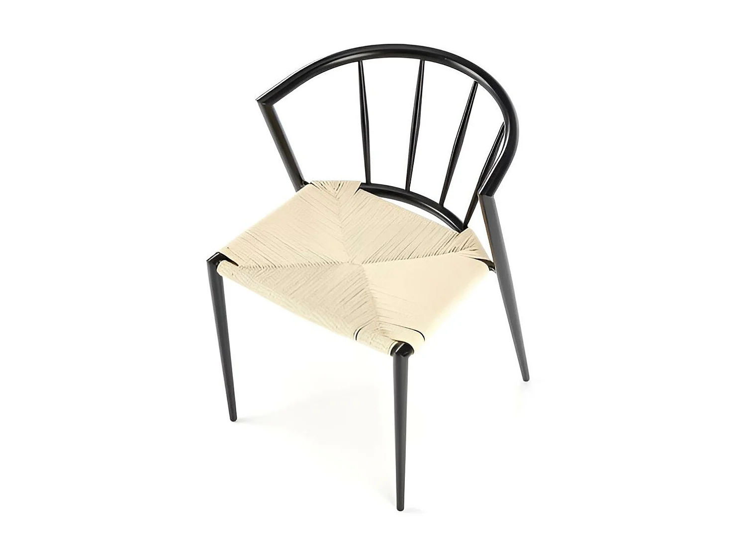 Chaise K515/Métall/Beige&Noir