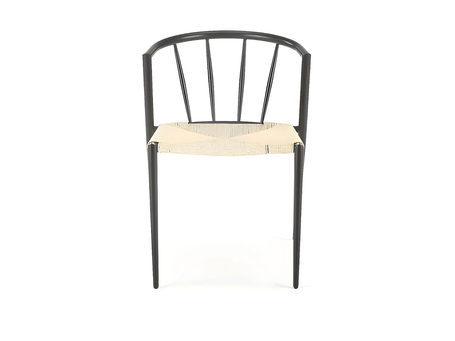 Chaise K515/Métall/Beige&Noir