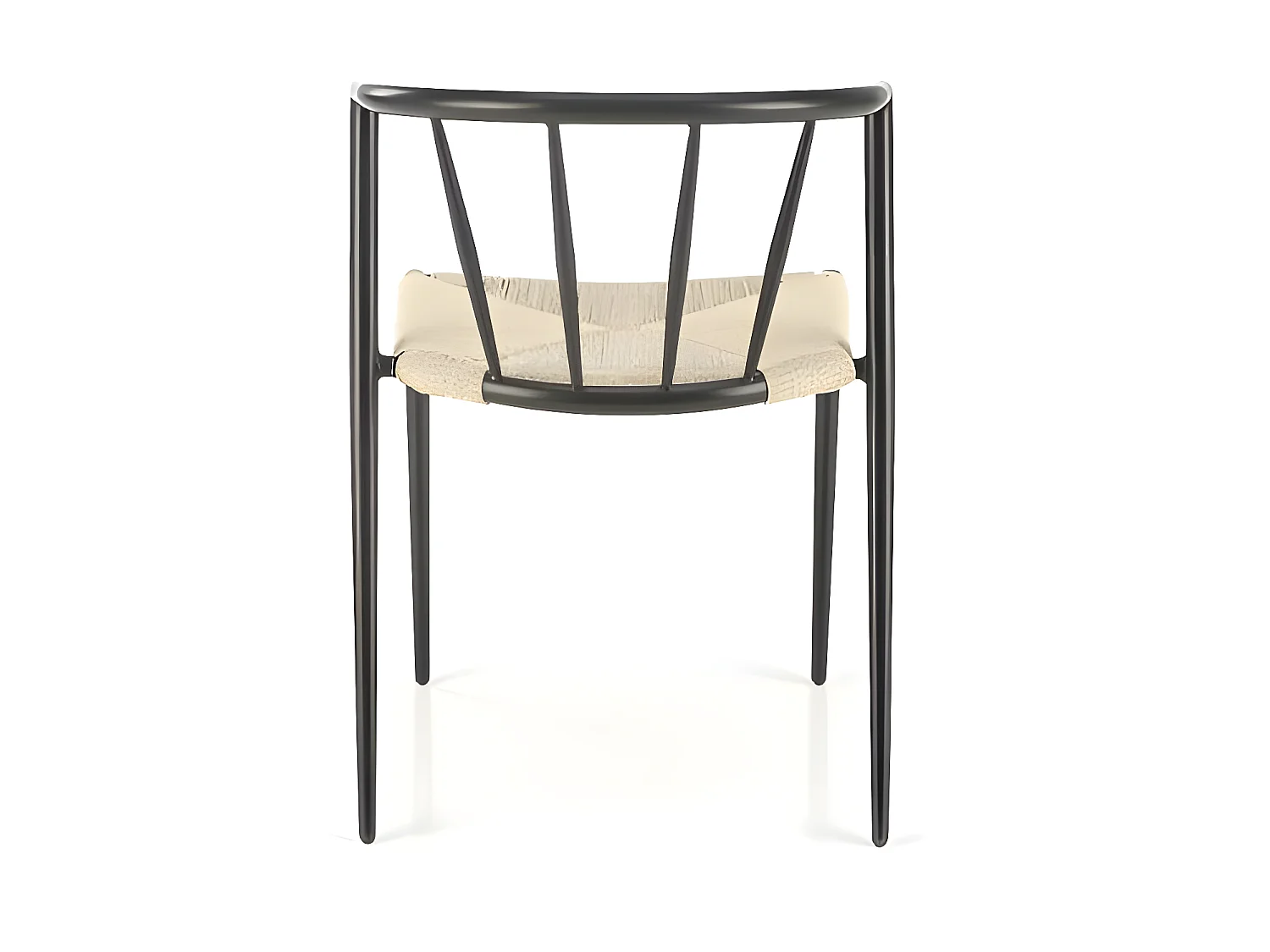 Chaise K515/Métall/Beige&Noir