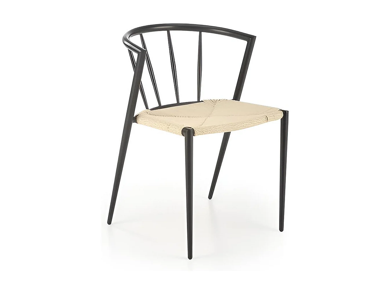 Chaise K515/Métall/Beige&Noir