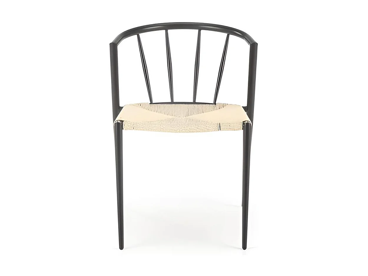 Chaise K515/Métall/Beige&Noir