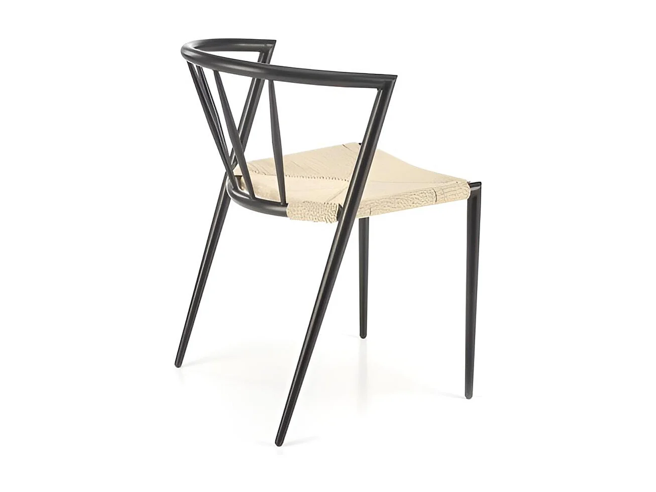 Chaise K515/Métall/Beige&Noir