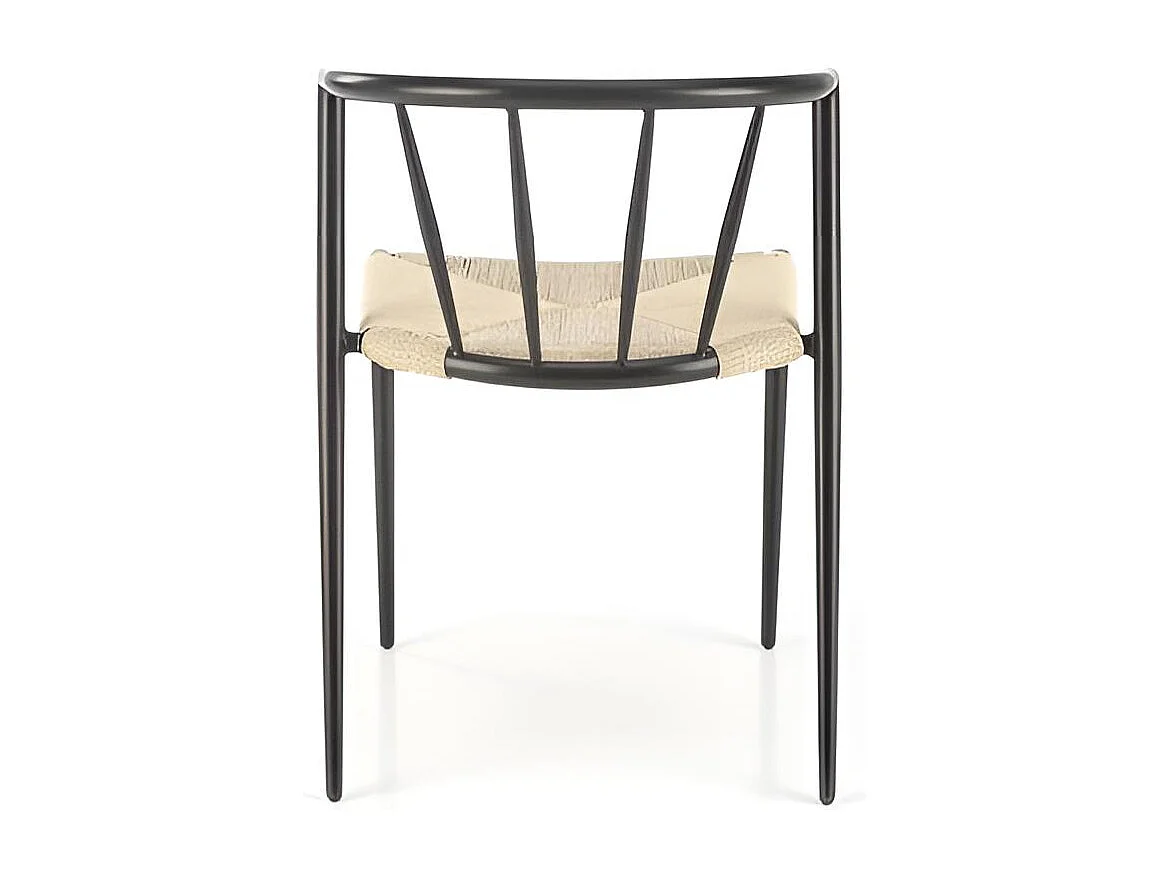 Chaise K515/Métall/Beige&Noir