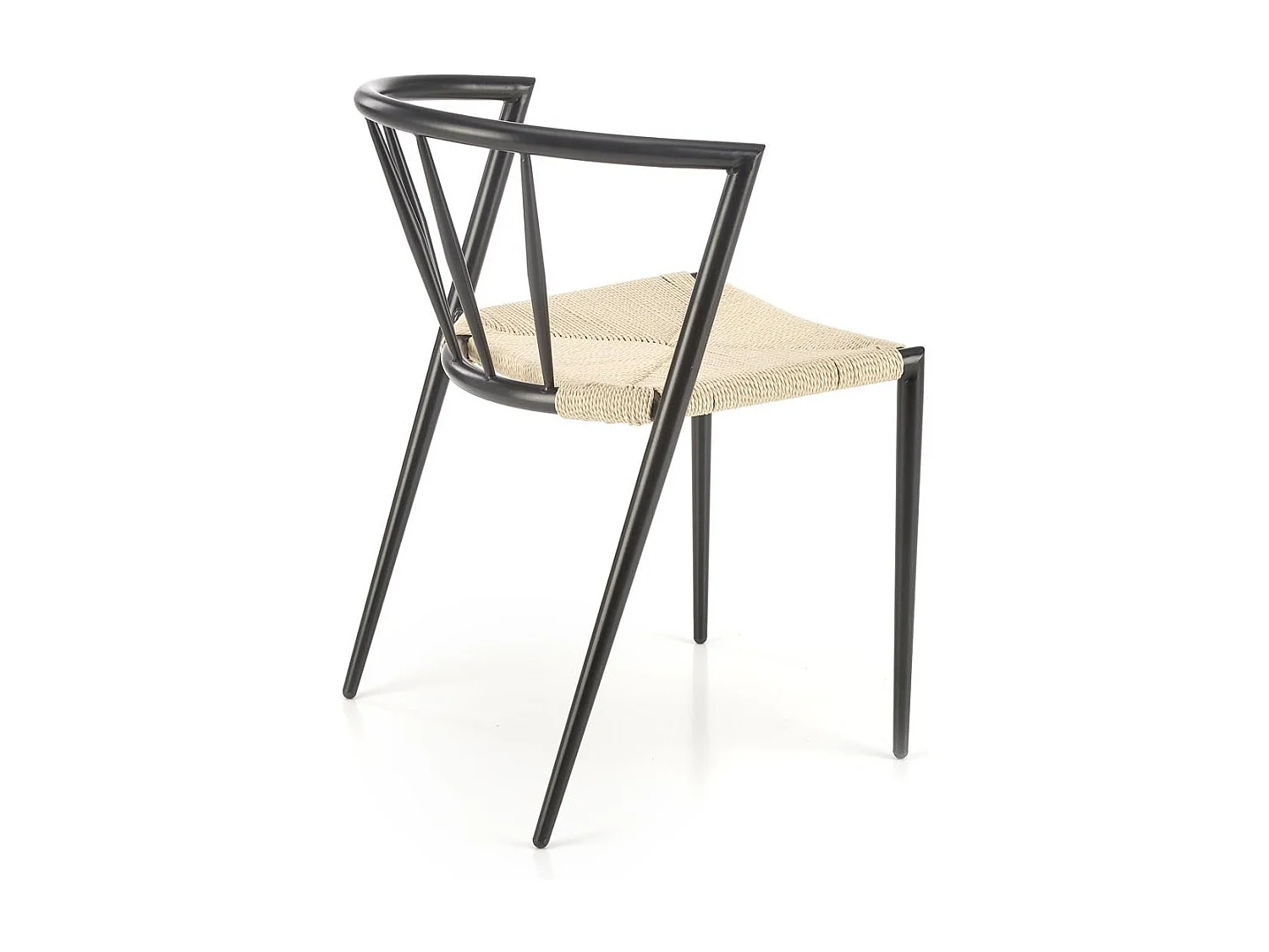 Chaise K515/Métall/Beige&Noir