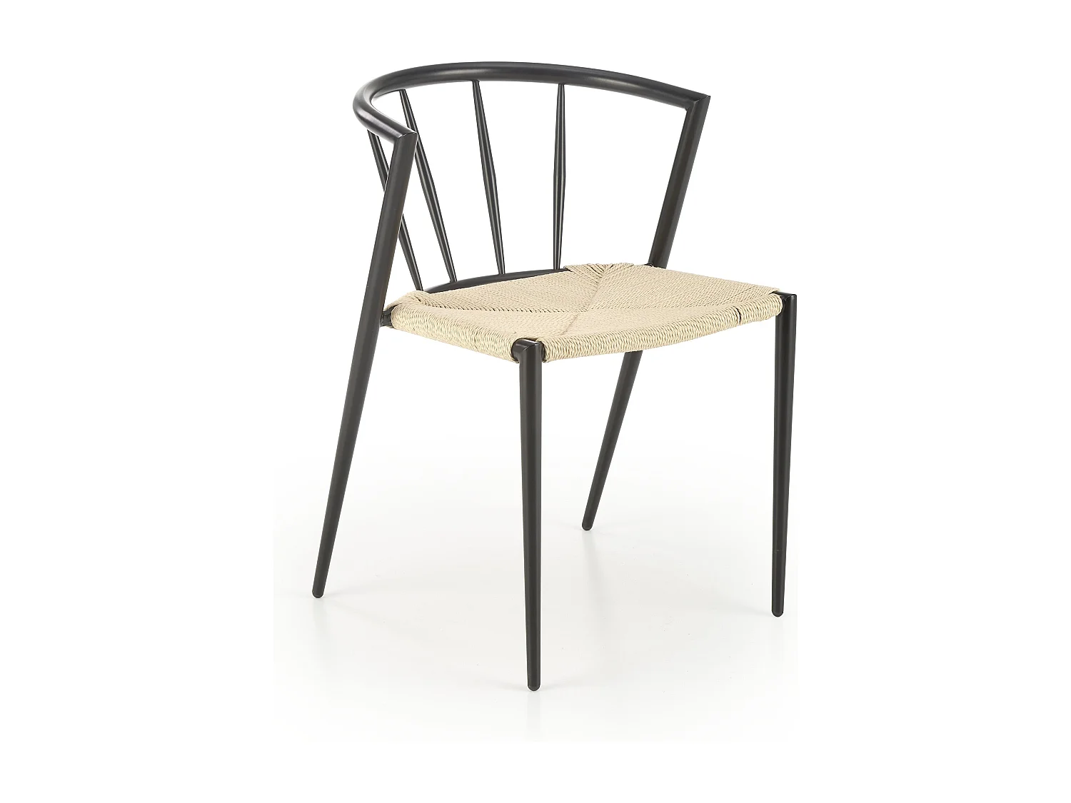 Chaise K515/Métall/Beige&Noir