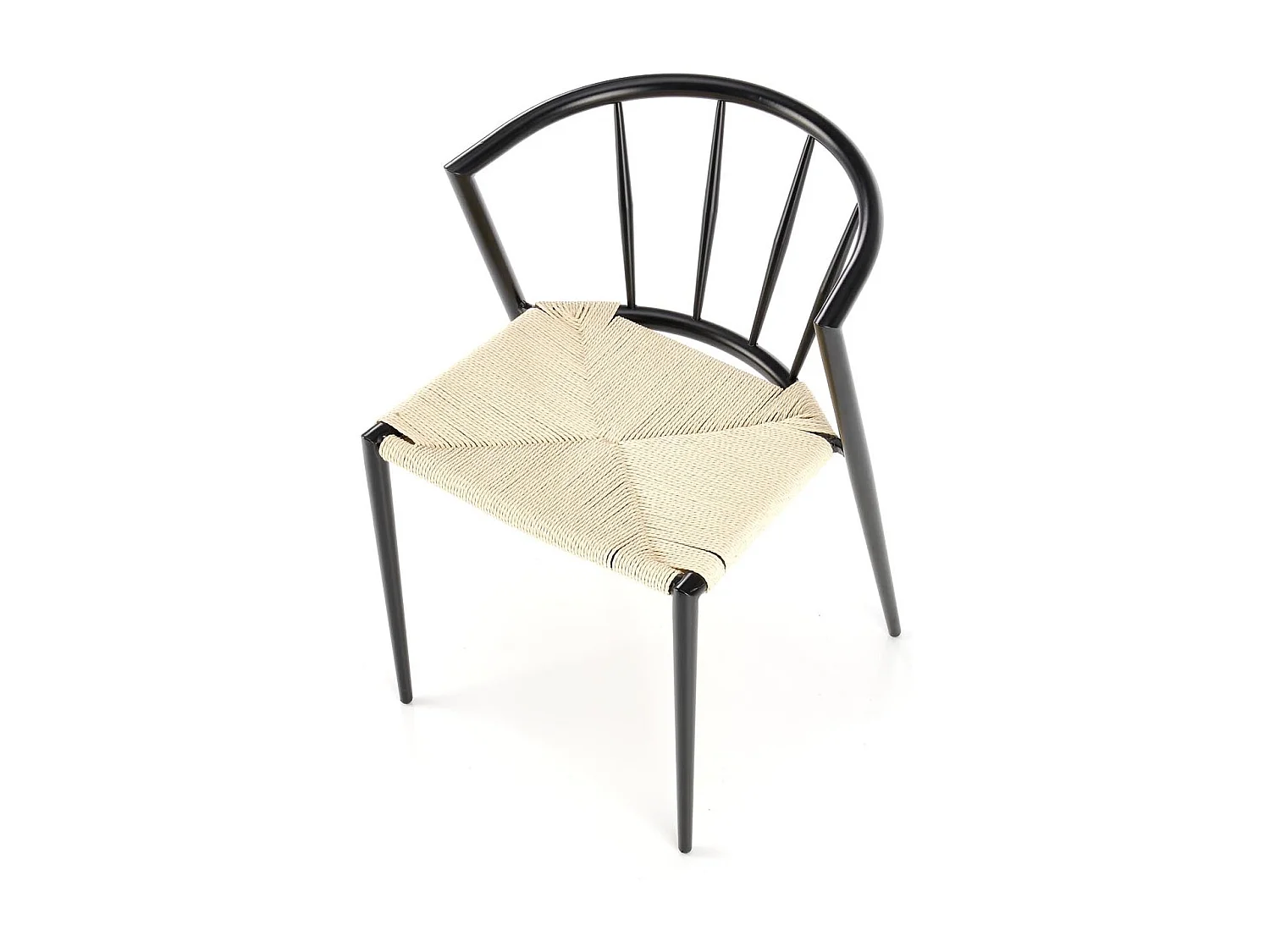 Chaise K515/Métall/Beige&Noir