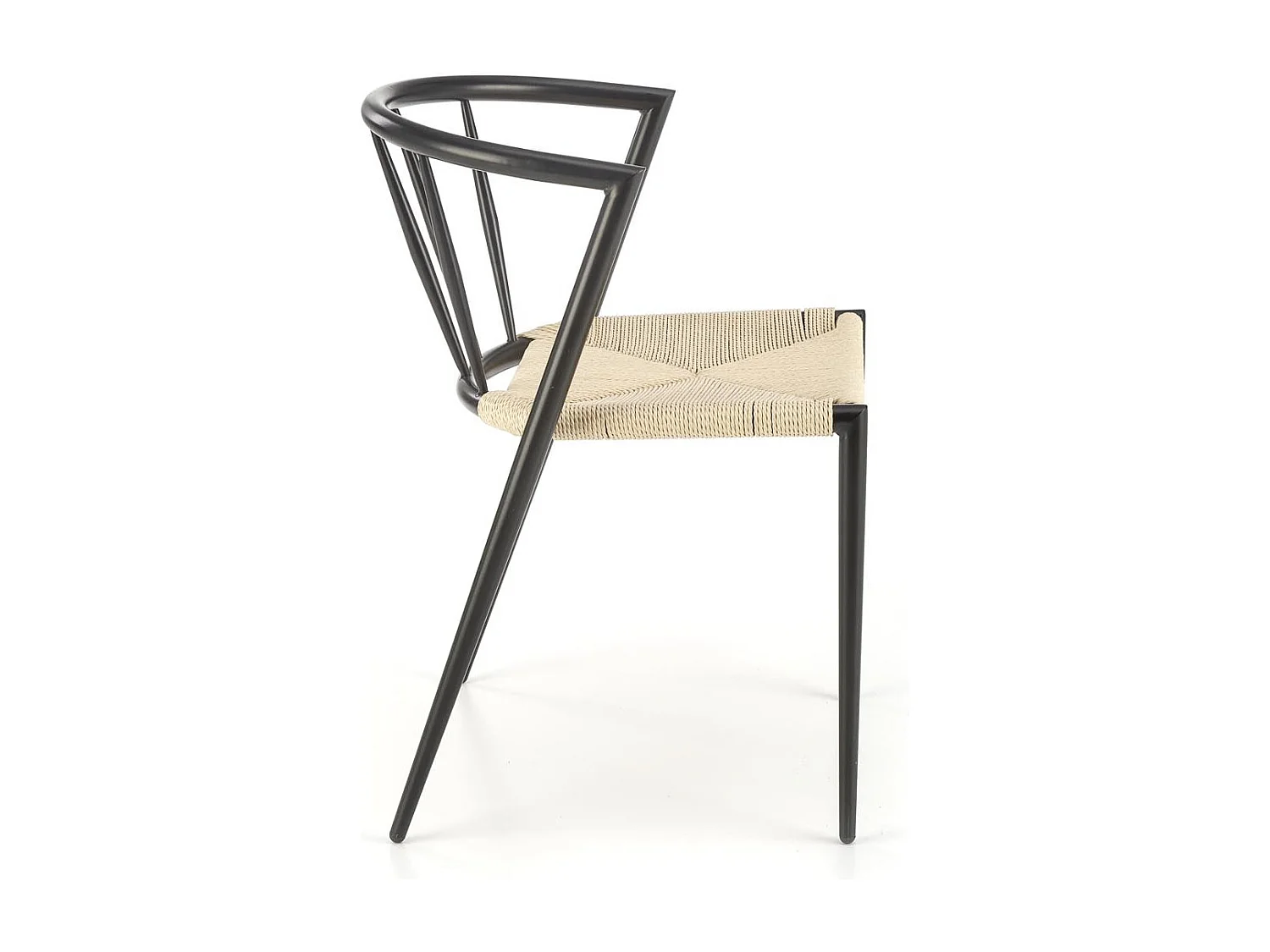 Chaise K515/Métall/Beige&Noir