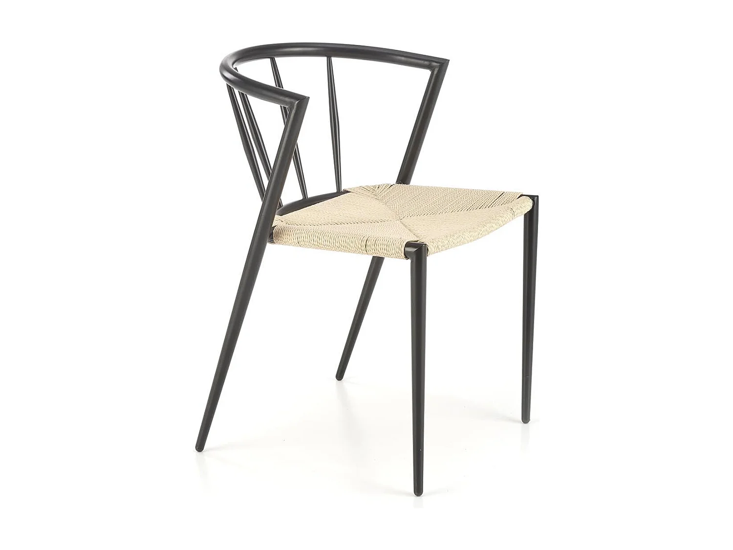 Chaise K515/Métall/Beige&Noir