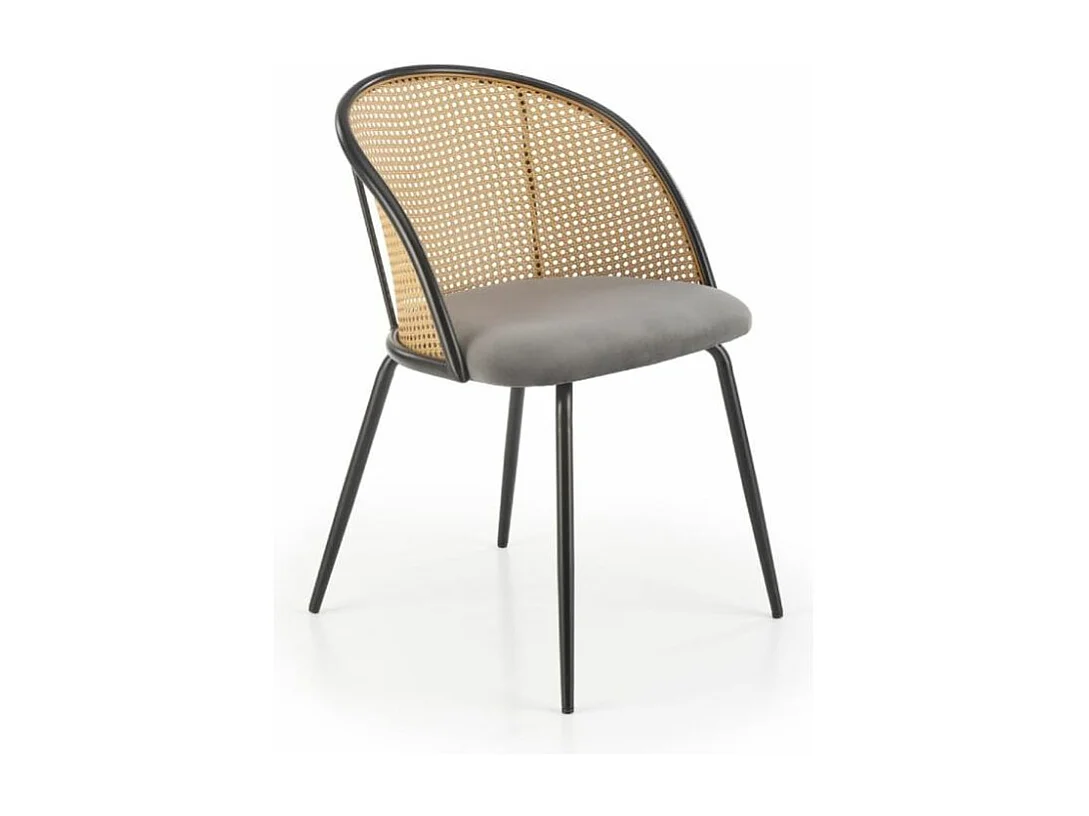 Krzesło tapicerowane K508 VELVET szare