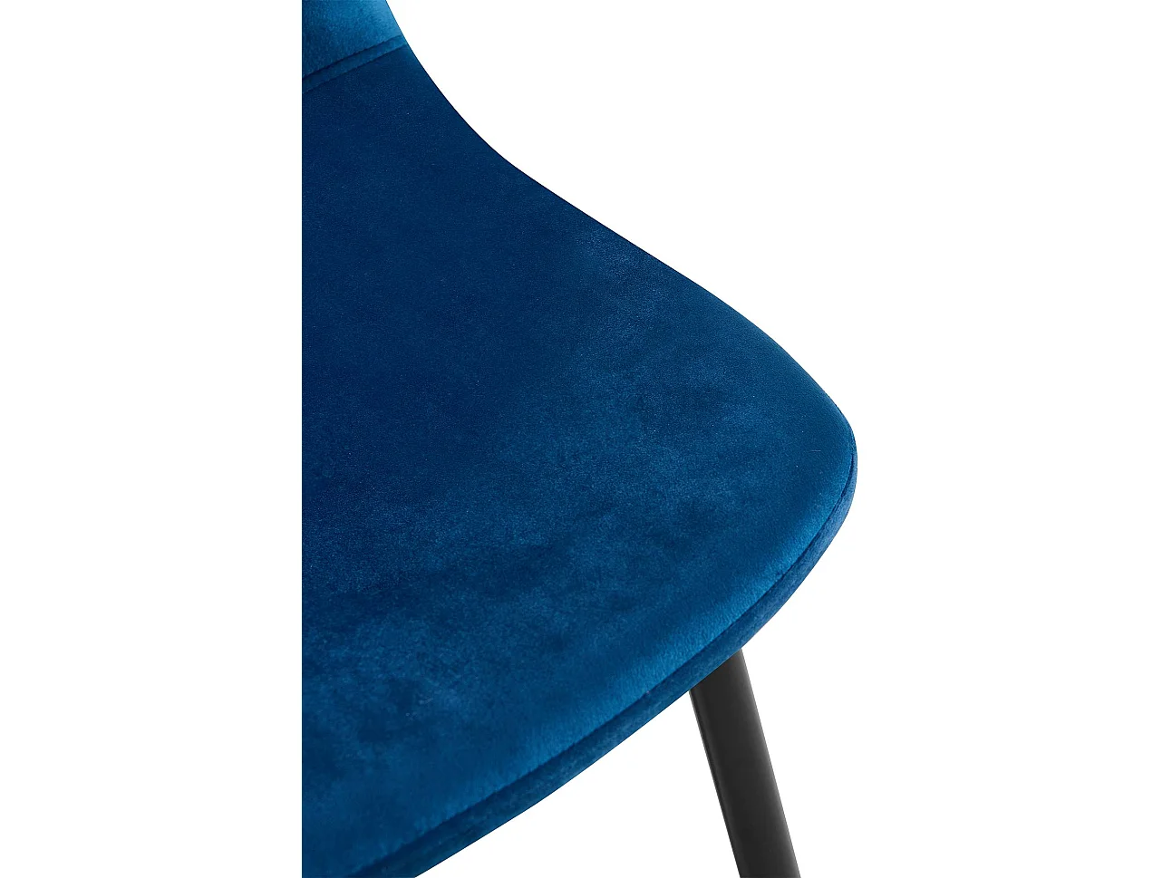 Set van 4  Eetkamerstoelen - Fluweel - blauw - Napier