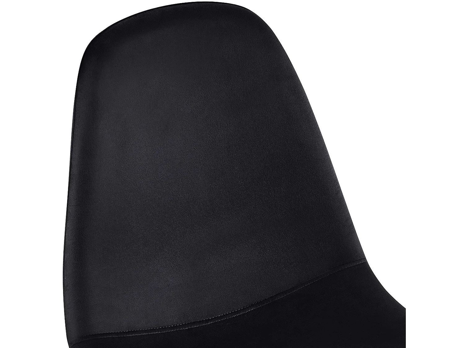 Lot de 4  chaise salle à manger - Velours - Noir - Napier