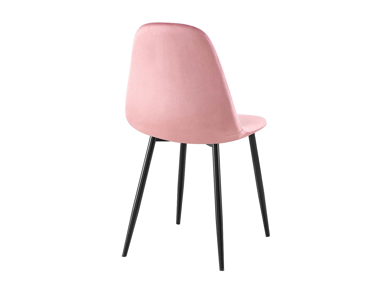 Lot de 4  chaise salle à manger - Velours - Rose - Napier