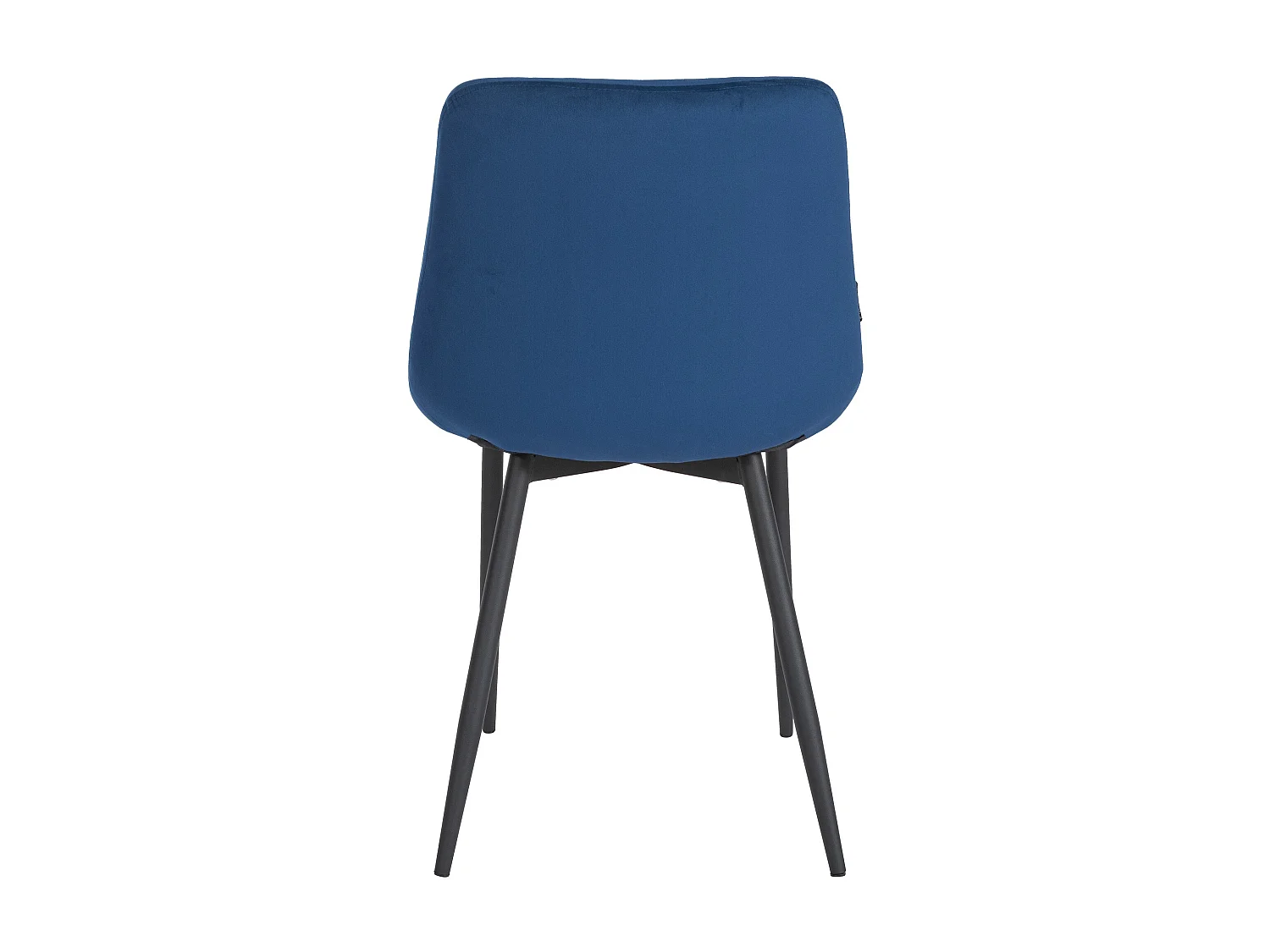Eetkamerstoelen - Fluweel & natura (vierkant) - blauw - Victoria