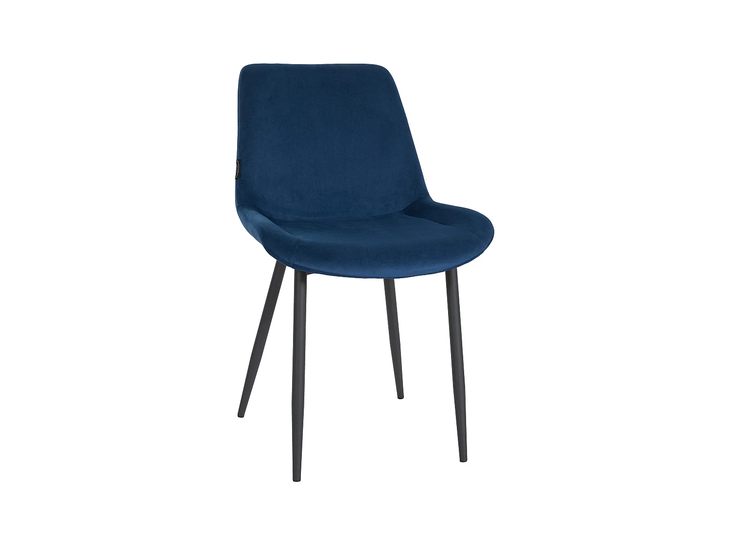 chaise salle à manger - Velours & Nature (carré) - Bleu - Victoria