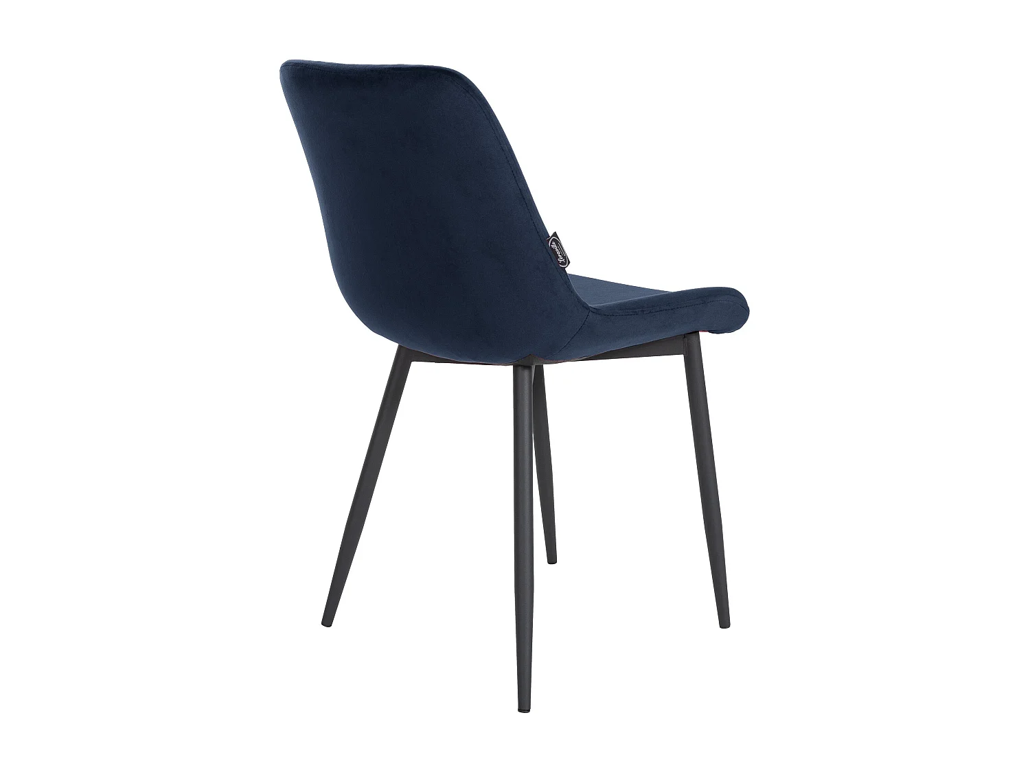 chaise salle à manger - Velours & Chrome - Bleu - Victoria