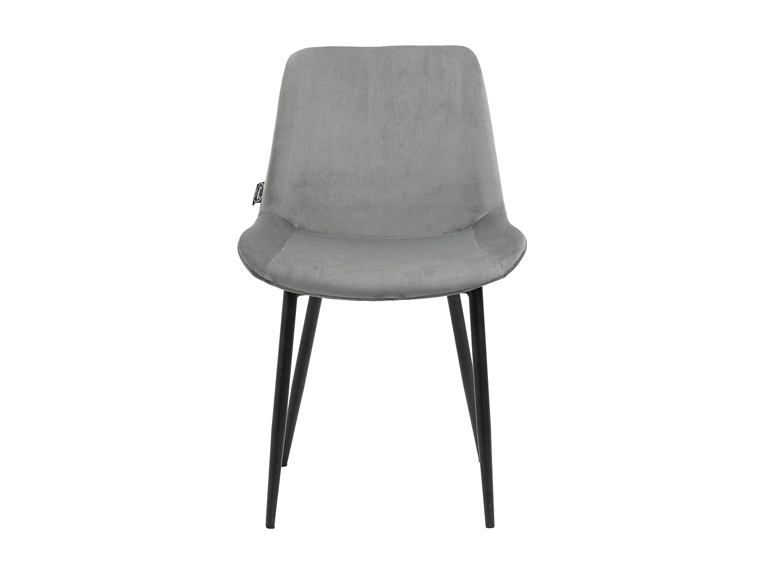 Lot de 2  chaise salle à manger - Velours - Gris - Victoria