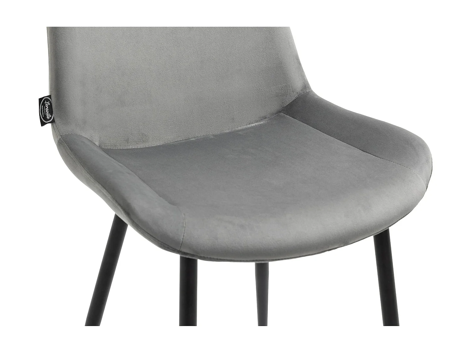 Lot de 2  chaise salle à manger - Velours - Gris - Victoria