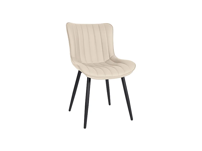Esszimmerstuhl - Kunstleder - creme - Largo