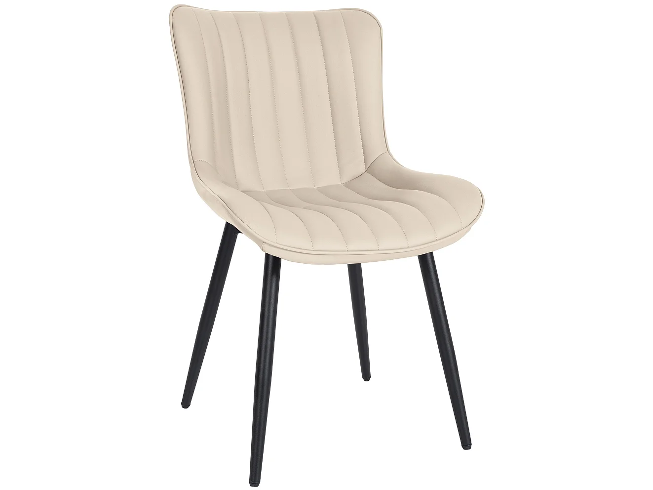 chaise salle à manger - Similicuir - Crème - Largo