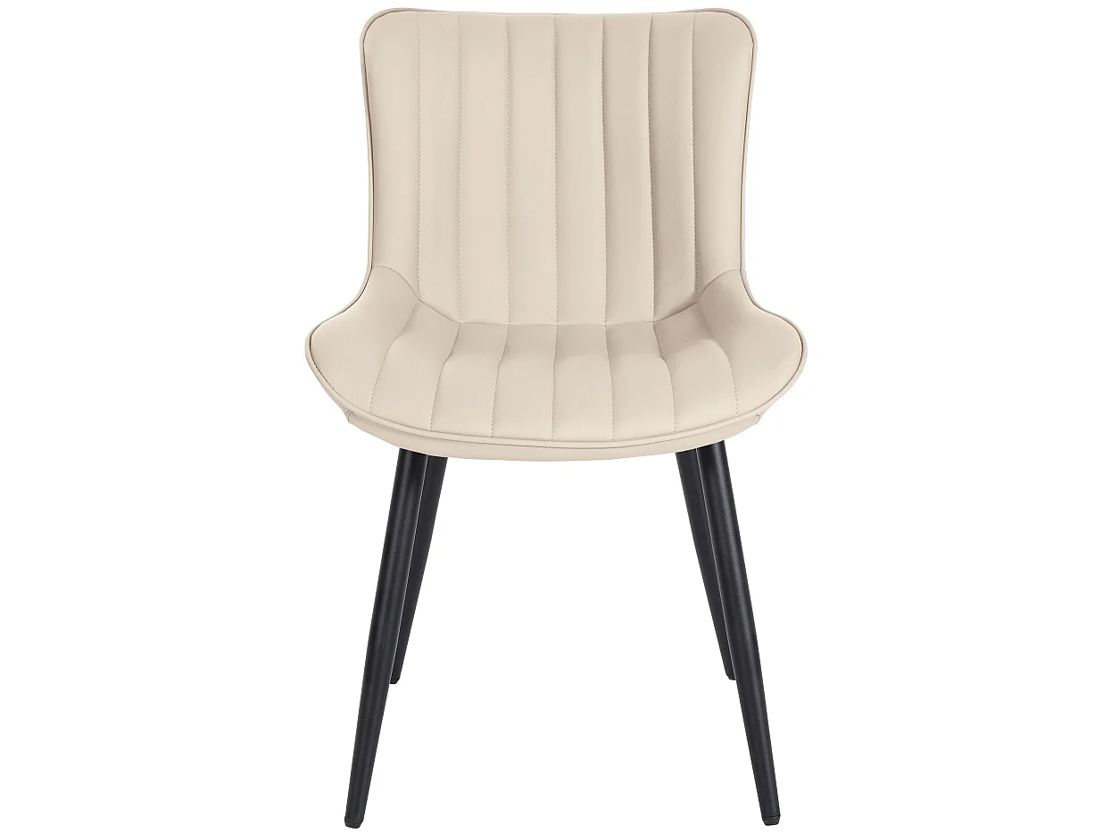 chaise salle à manger - Similicuir - Crème - Largo