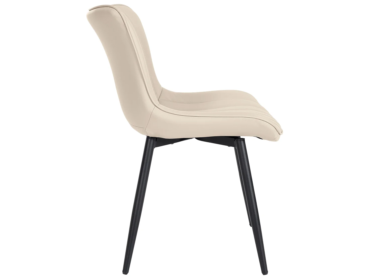 chaise salle à manger - Similicuir - Crème - Largo