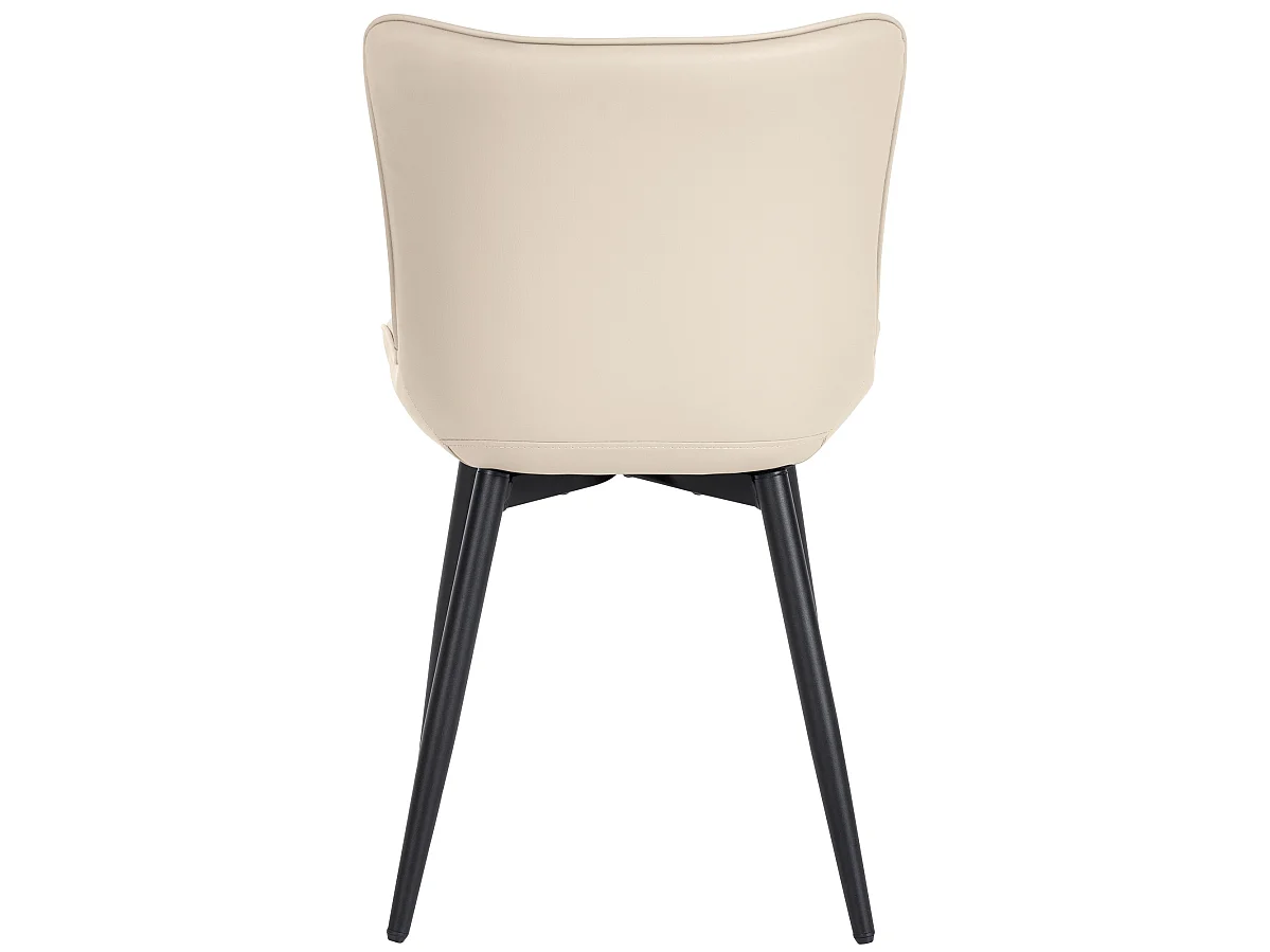 chaise salle à manger - Similicuir - Crème - Largo